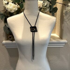 Elegant Black and Brown Bolo Tie